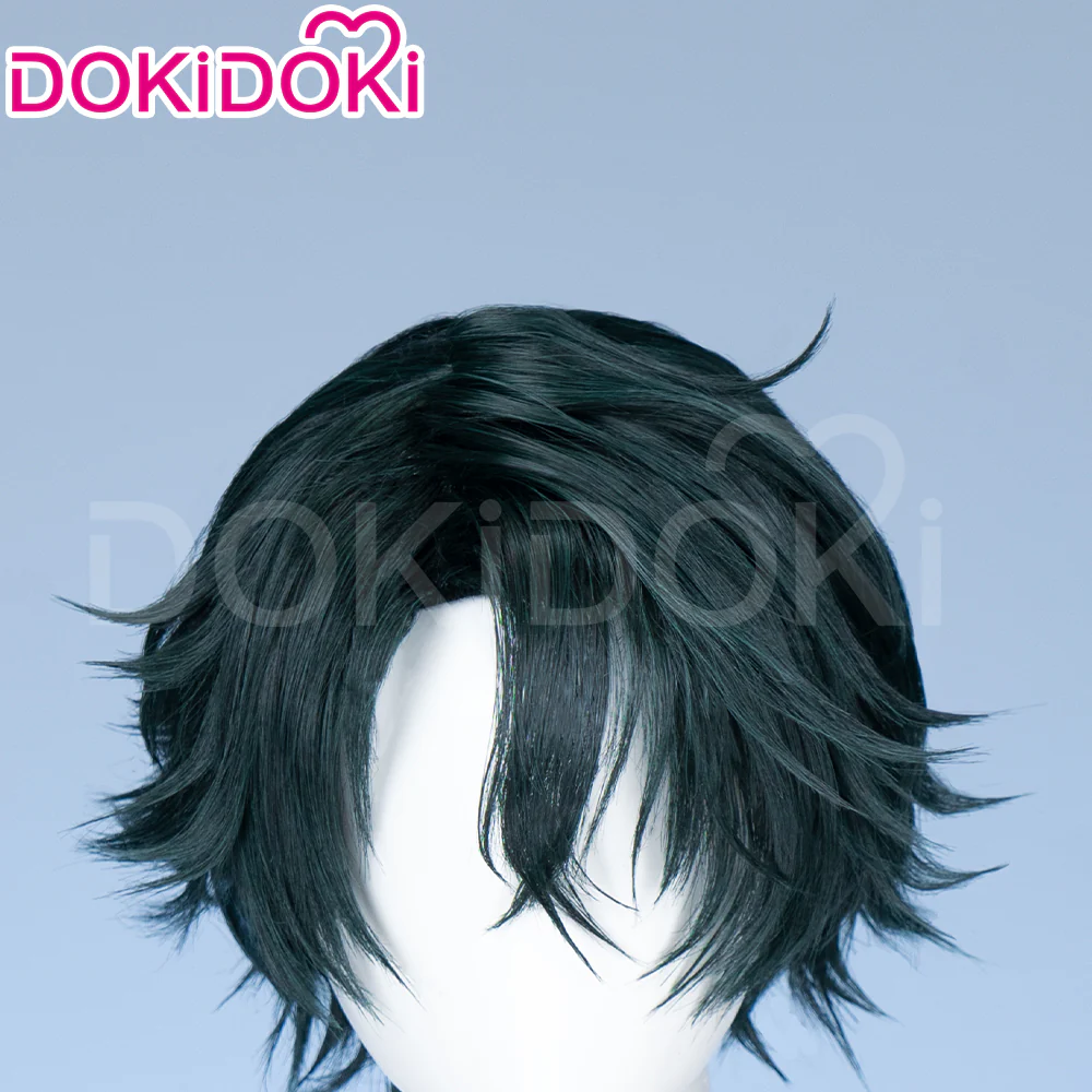DokiDoki Anime Cosplay Wig Short Green Men Wig - Image 2