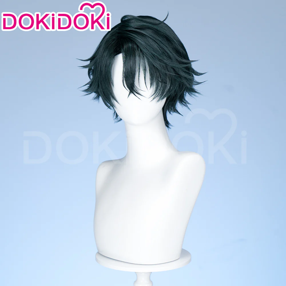 DokiDoki Anime Cosplay Wig Short Green Men Wig - Image 3
