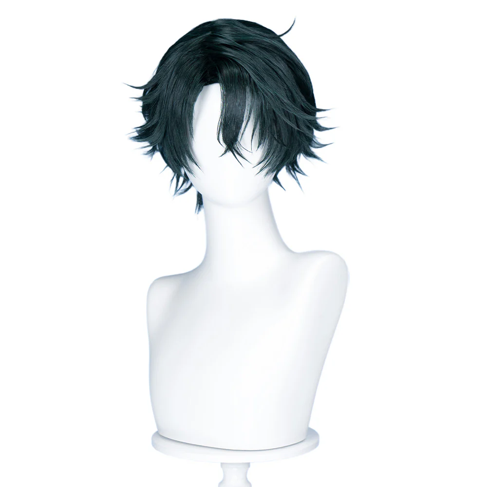 DokiDoki Anime Cosplay Wig Short Green Men Wig - Image 5