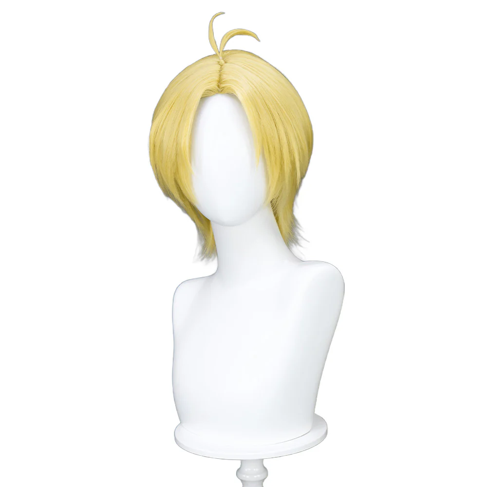 【Ready For Ship】DokiDoki Anime Cosplay Wig Short Yellow Wig Center Parted Wig - Image 2
