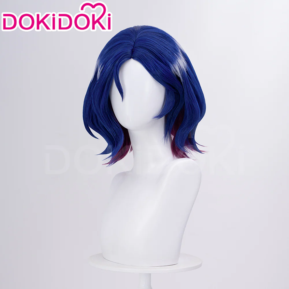【Ready For Ship】DokiDoki Anime Cosplay Wig Short Blue Hair - Image 2