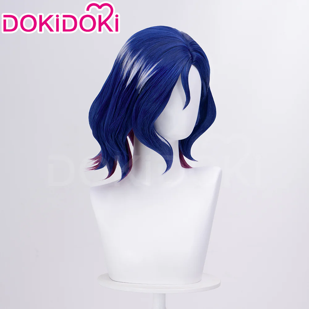 【Ready For Ship】DokiDoki Anime Cosplay Wig Short Blue Hair - Image 3