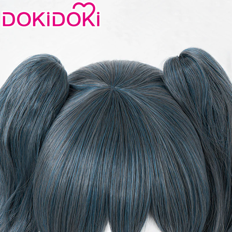 DokiDoki Anime Cosplay Wig Lady Curly Double Ponytail Hair - Image 4