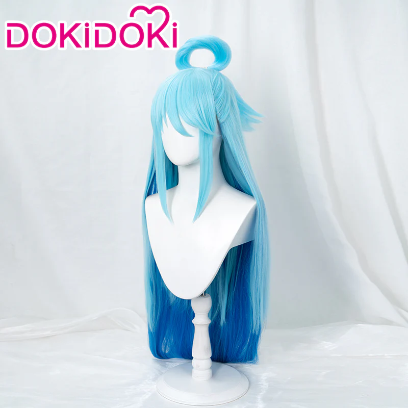 DokiDoki Anime Cosplay Wig / Headwear Long Straight Blue Hair