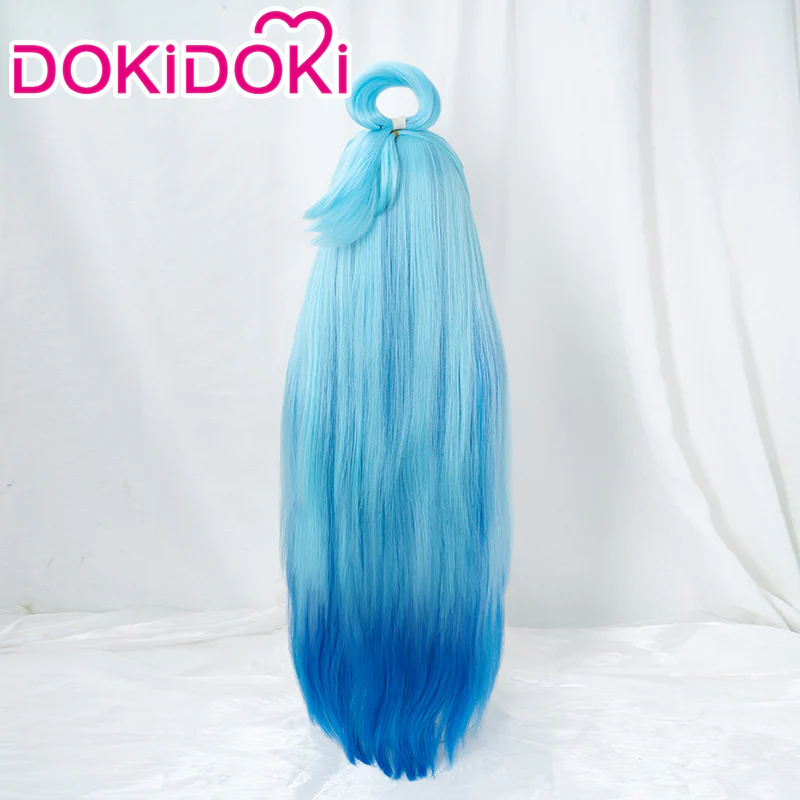 DokiDoki Anime Cosplay Wig / Headwear Long Straight Blue Hair - Image 2