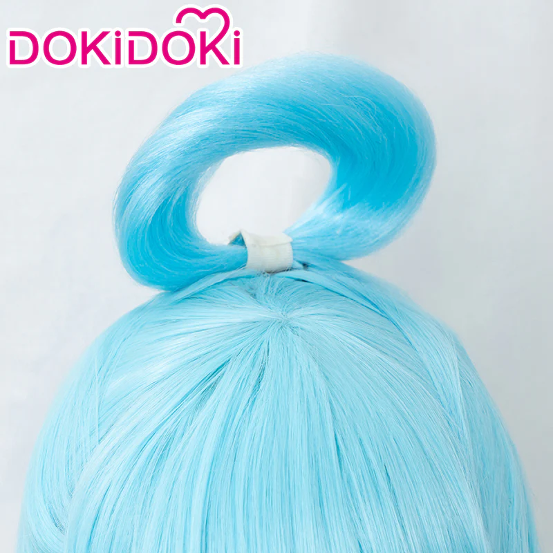DokiDoki Anime Cosplay Wig / Headwear Long Straight Blue Hair - Image 3