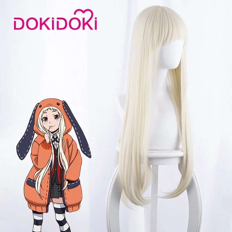 【In Stock】DokiDoki  Anime Cosplay Wig Gloden Heat Resistant Hair Kakegurui Cosplay Wig Halloween - Image 5