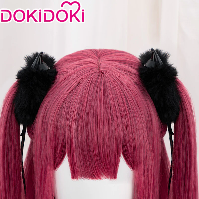 【Ready For Ship】DokiDoki Anime Cosplay Wig Little Devil Ver Long Red - Image 4