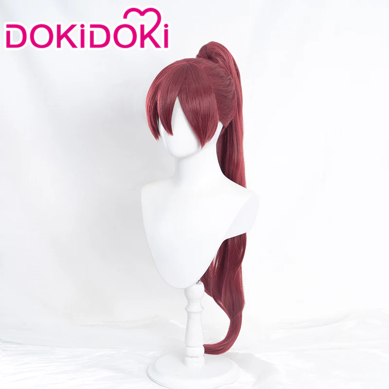 【Ready For Ship】DokiDoki Anime Cosplay Wig Long Curly Red Hair - Image 2