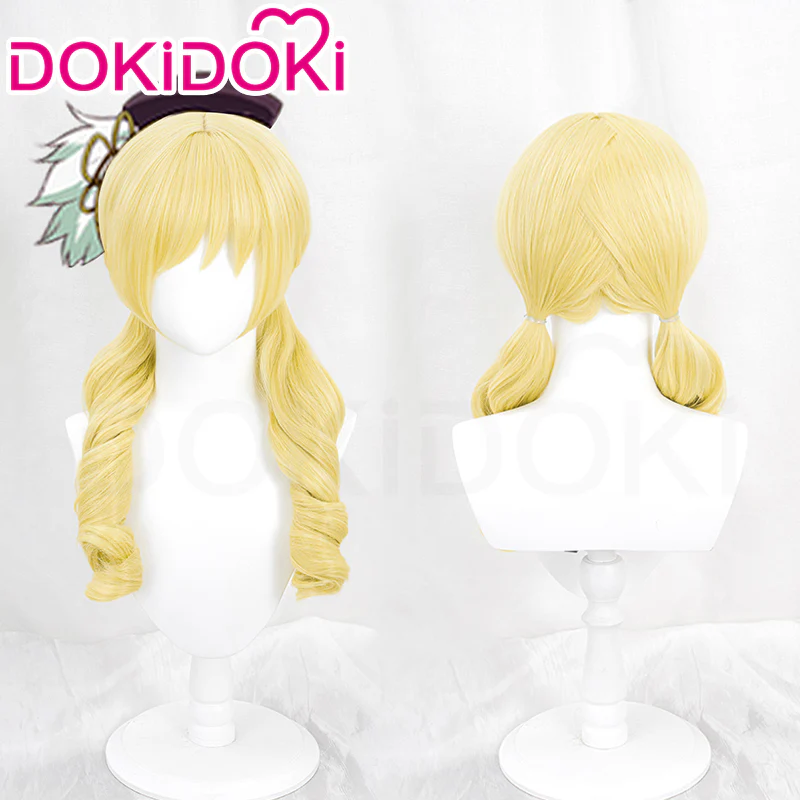 【Ready For Ship】DokiDoki Anime Cosplay Wig Long Curly Yellow Headwear