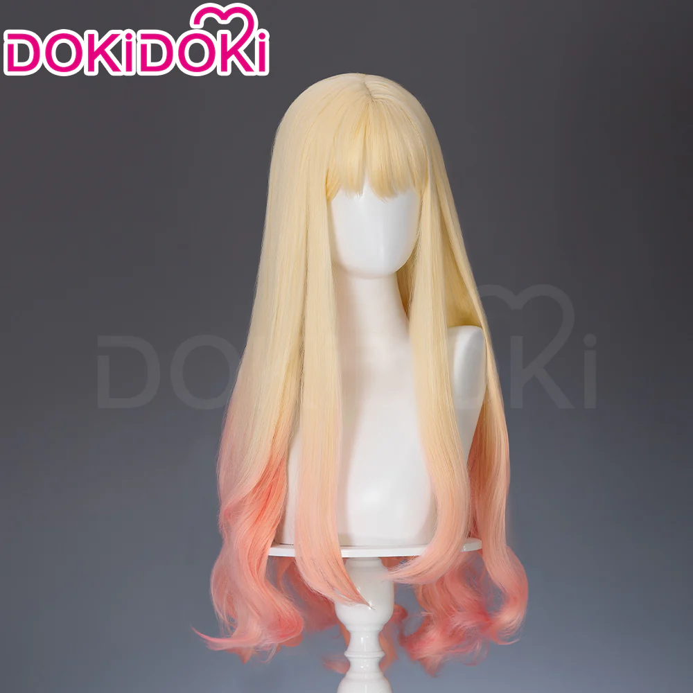 【Partially Ready For Ship】DokiDoki Anime Cosplay Women Wig / Ear Clip / Tattoo Sticker Long Golden Pink Gradient Silver Purple Hair Bunny Girl - Image 9