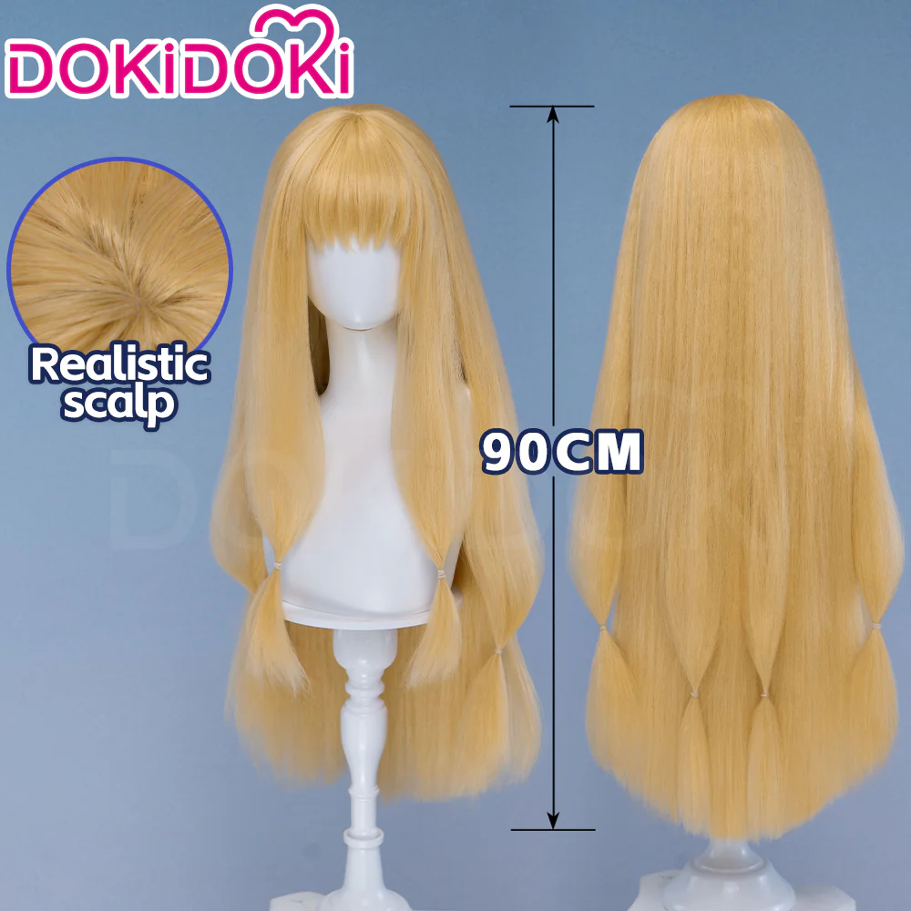 【Ready For Ship】DokiDoki Anime Cosplay Wig Long Straight Gold Hair