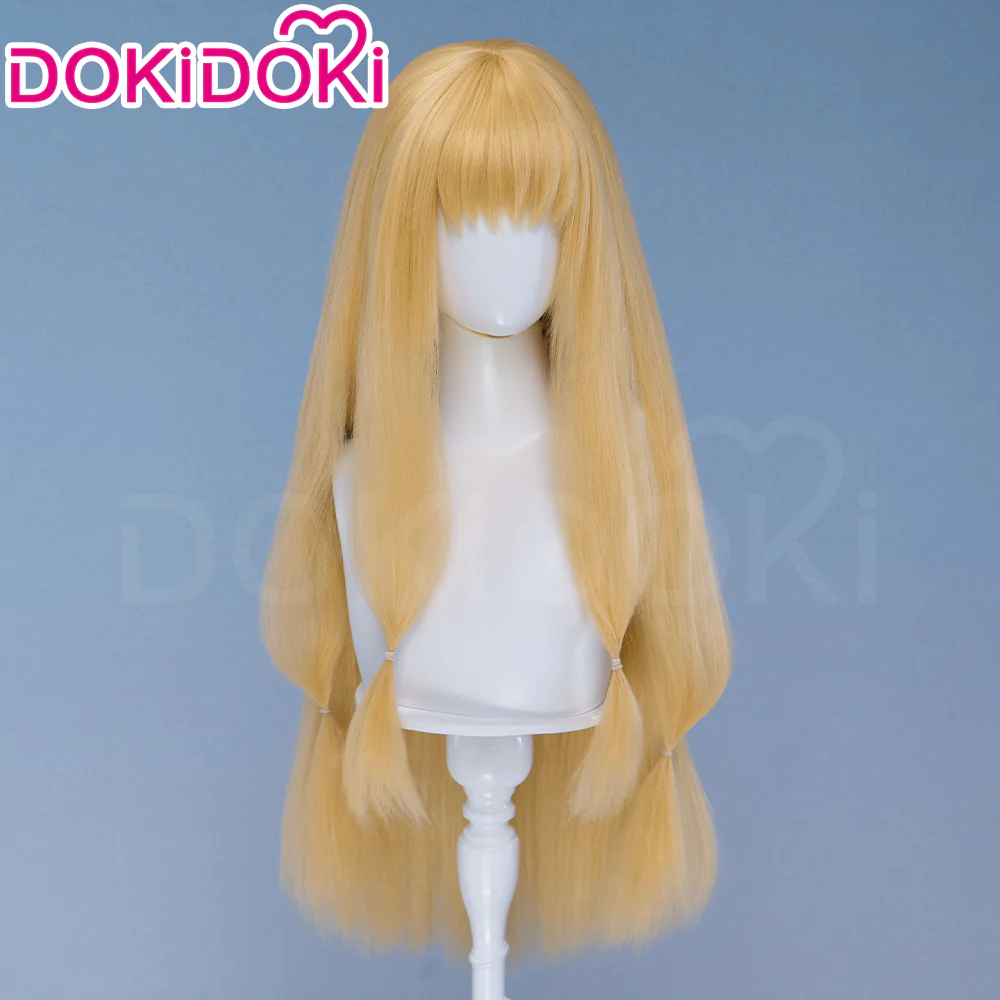 【Ready For Ship】DokiDoki Anime Cosplay Wig Long Straight Gold Hair - Image 3
