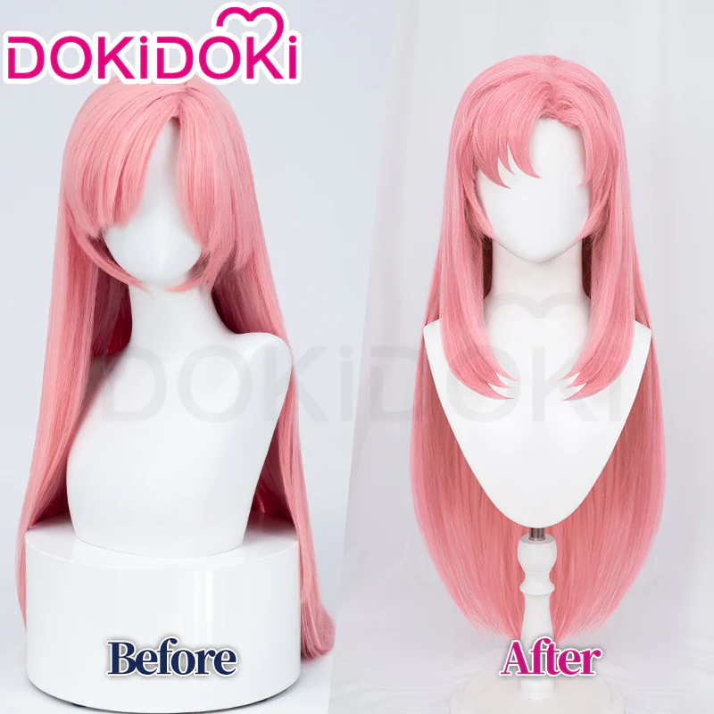 【Ready For Ship】DokiDoki Anime Cosplay Wig Long Straight Pink Hair - Image 2