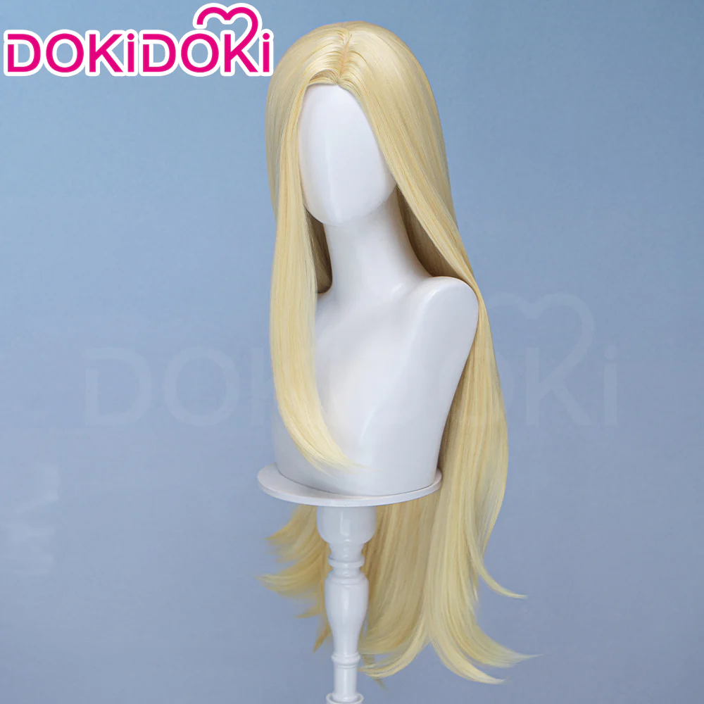 DokiDoki Anime Cosplay Wig Long Straight Yellow Hair - Image 7