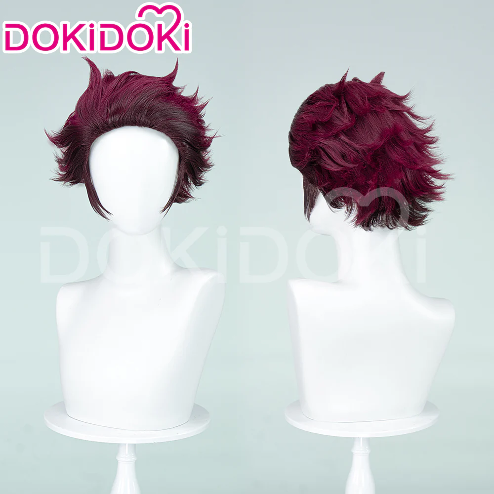 【Ready For Ship】DokiDoki Anime Cosplay Wig Short Men Dark Red Hair