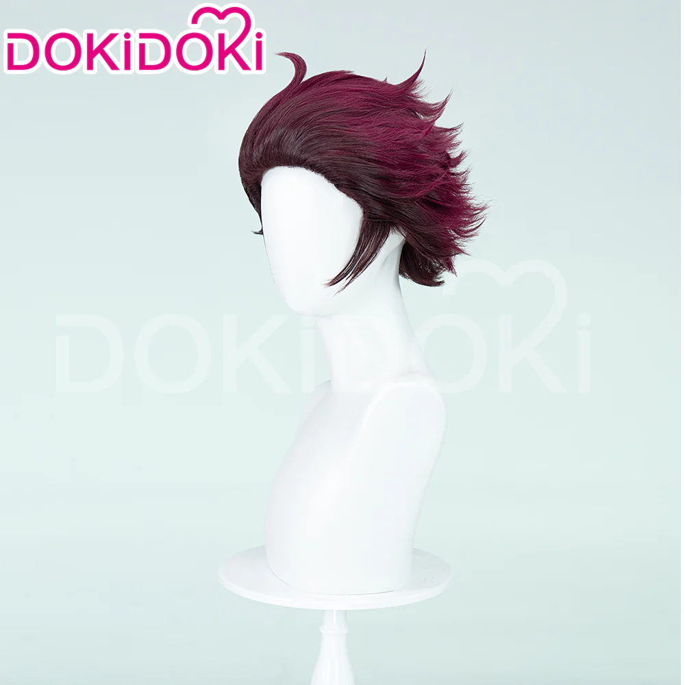 【Ready For Ship】DokiDoki Anime Cosplay Wig Short Men Dark Red Hair - Image 2