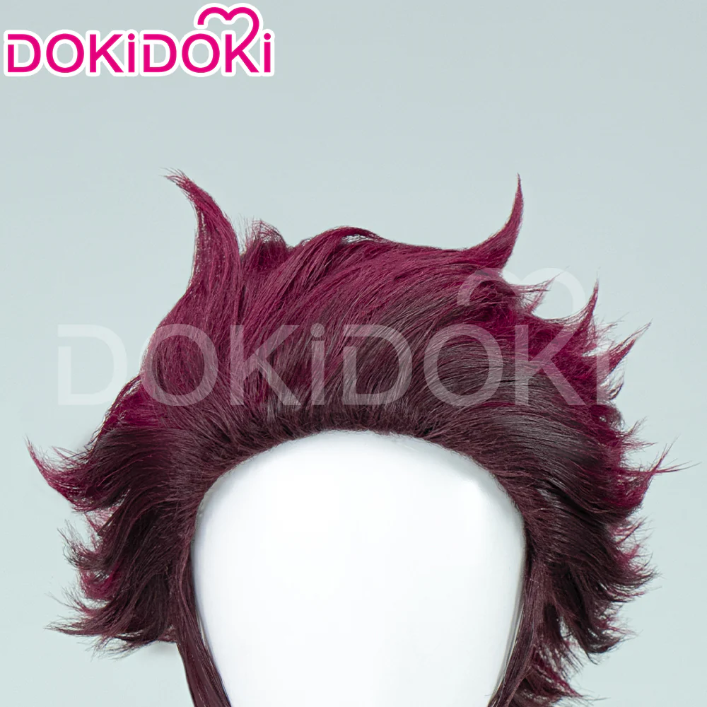 【Ready For Ship】DokiDoki Anime Cosplay Wig Short Men Dark Red Hair - Image 4