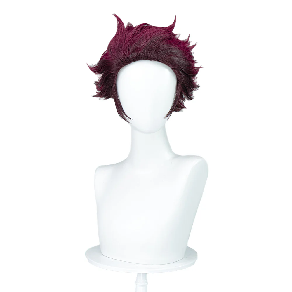 【Ready For Ship】DokiDoki Anime Cosplay Wig Short Men Dark Red Hair - Image 5