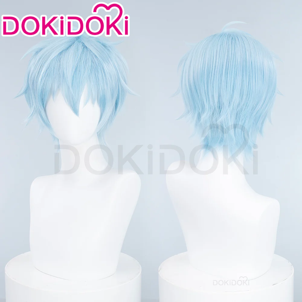 【Ready For Ship】DokiDoki Anime Cosplay Wig Short Straight Blue Hair