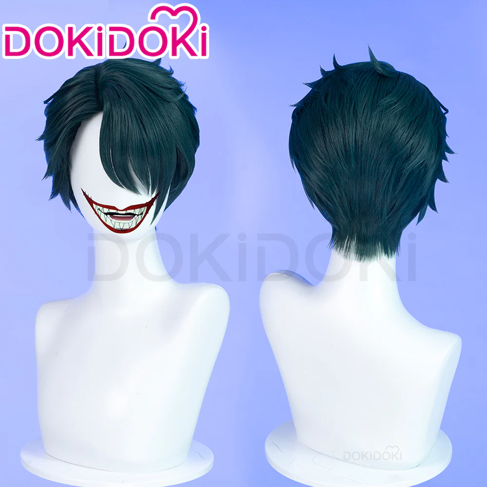 【Ready For Ship】DokiDoki Anime Cosplay Wig Short Straight Green Hair Halloween