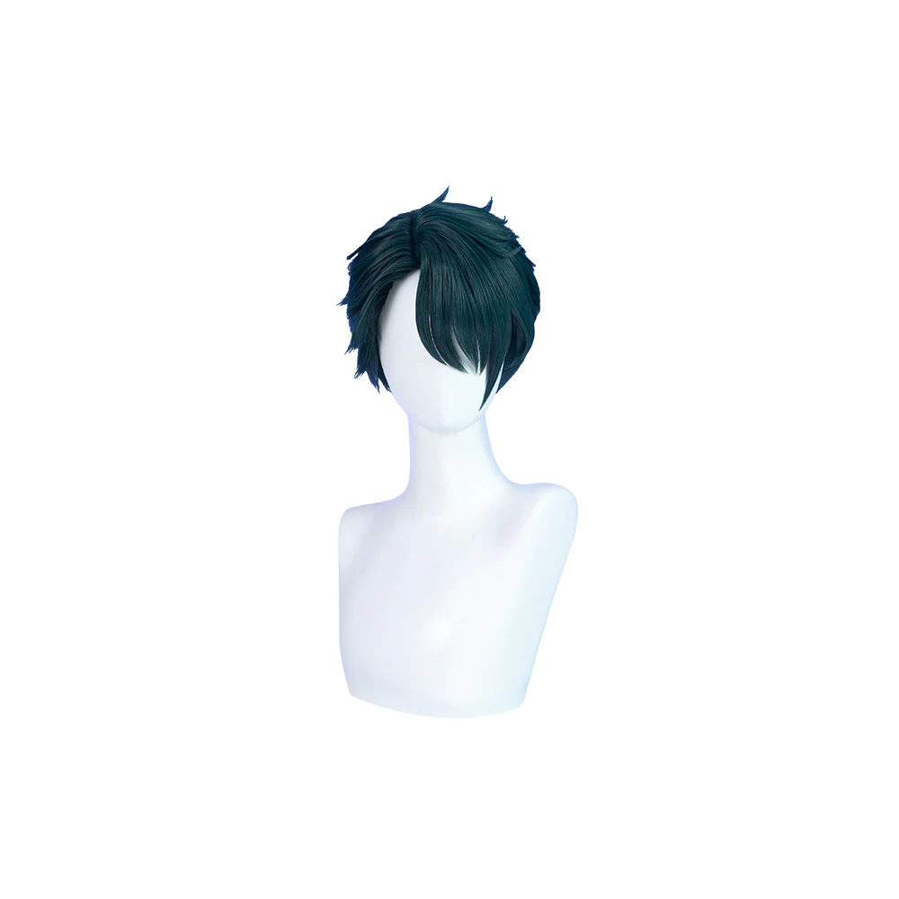 【Ready For Ship】DokiDoki Anime Cosplay Wig Short Straight Green Hair Halloween - Image 5