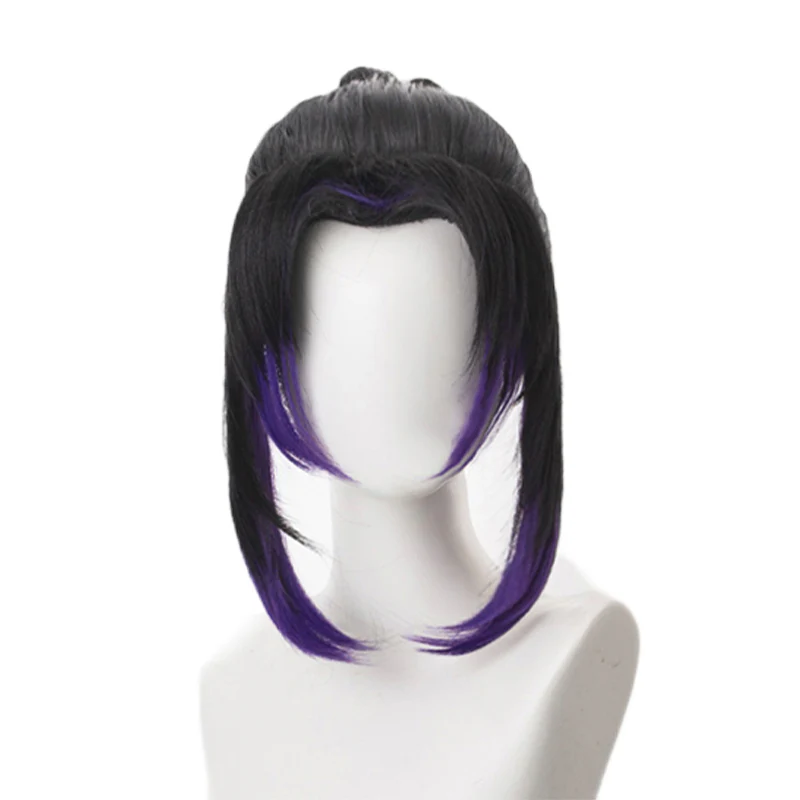 【Ready For Ship】DokiDoki Anime Cosplay Wig Black Purple Synthetic Hair Halloween - Image 6