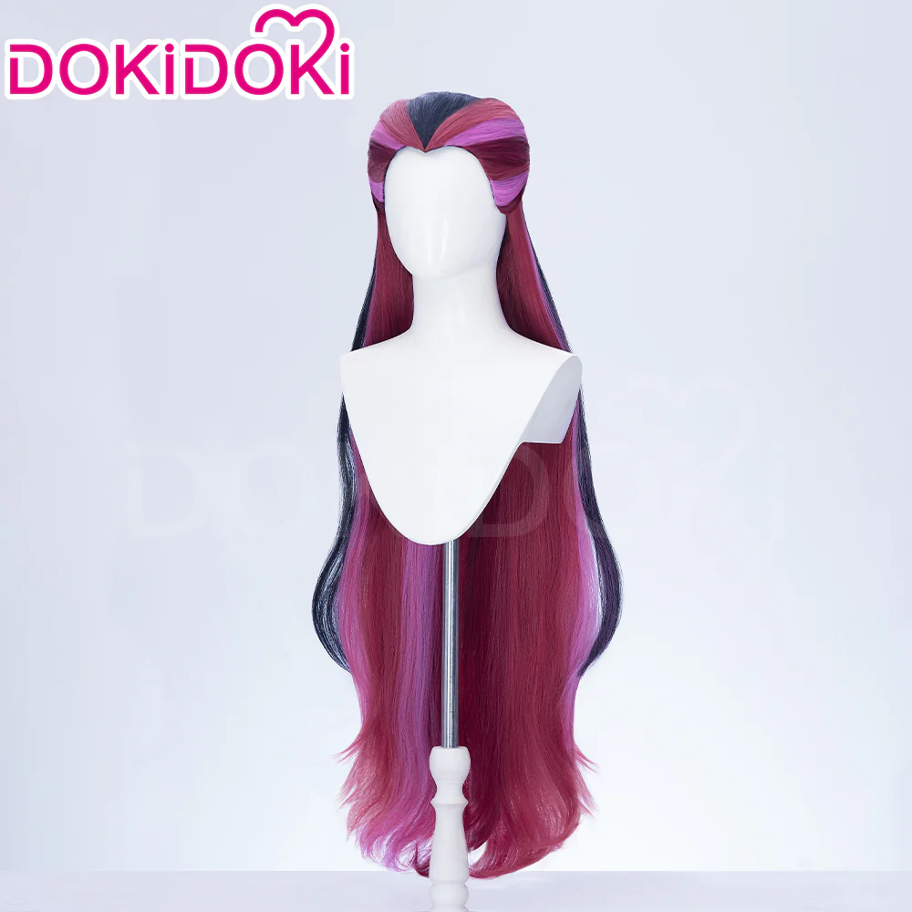 【Ready For Ship】DokiDoki Anime Cosplay Women Wig Long Curly Purple Pink Red Black Hair - Image 2