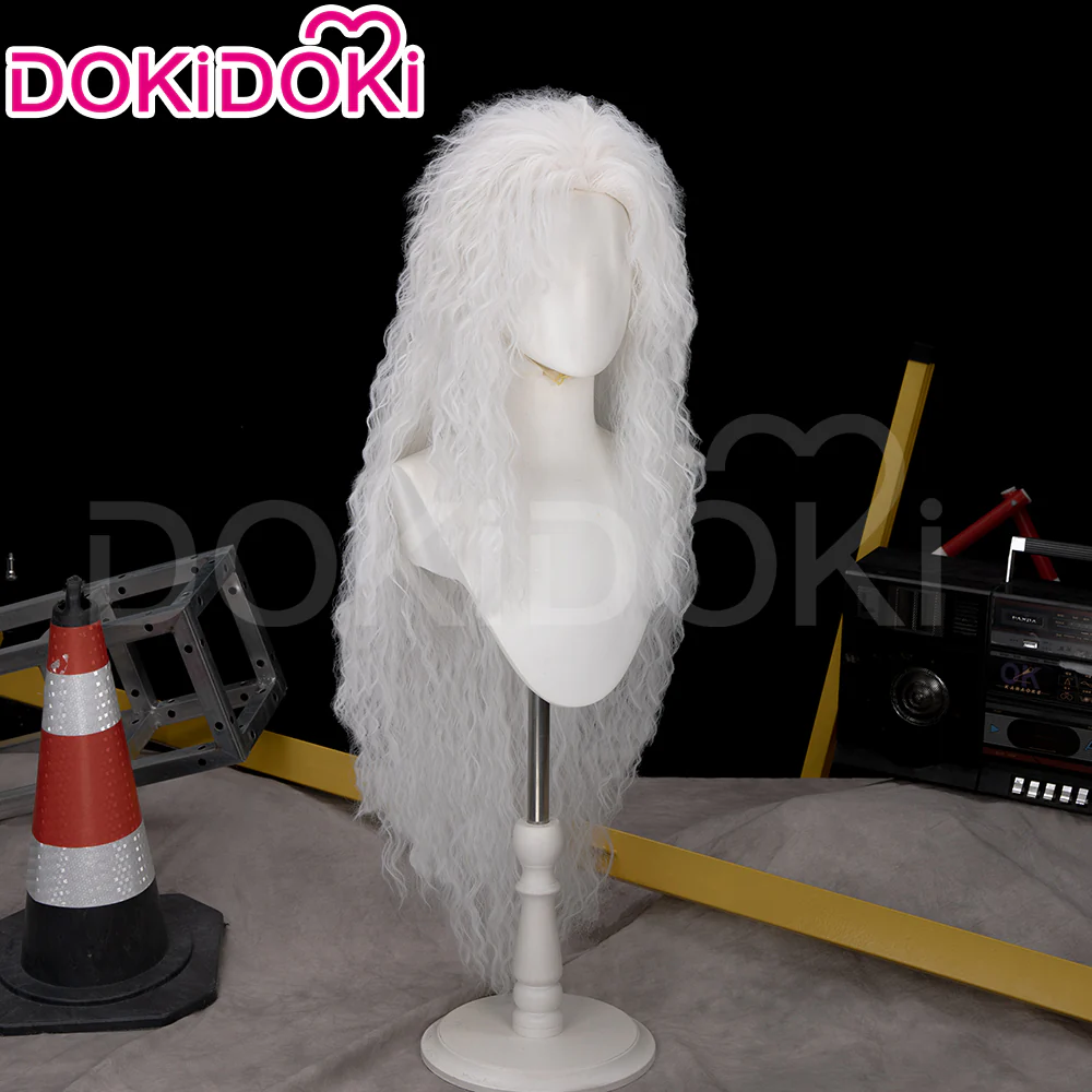 DokiDoki Anime DDD Cosplay Wig Long Curly White Hair - Image 2
