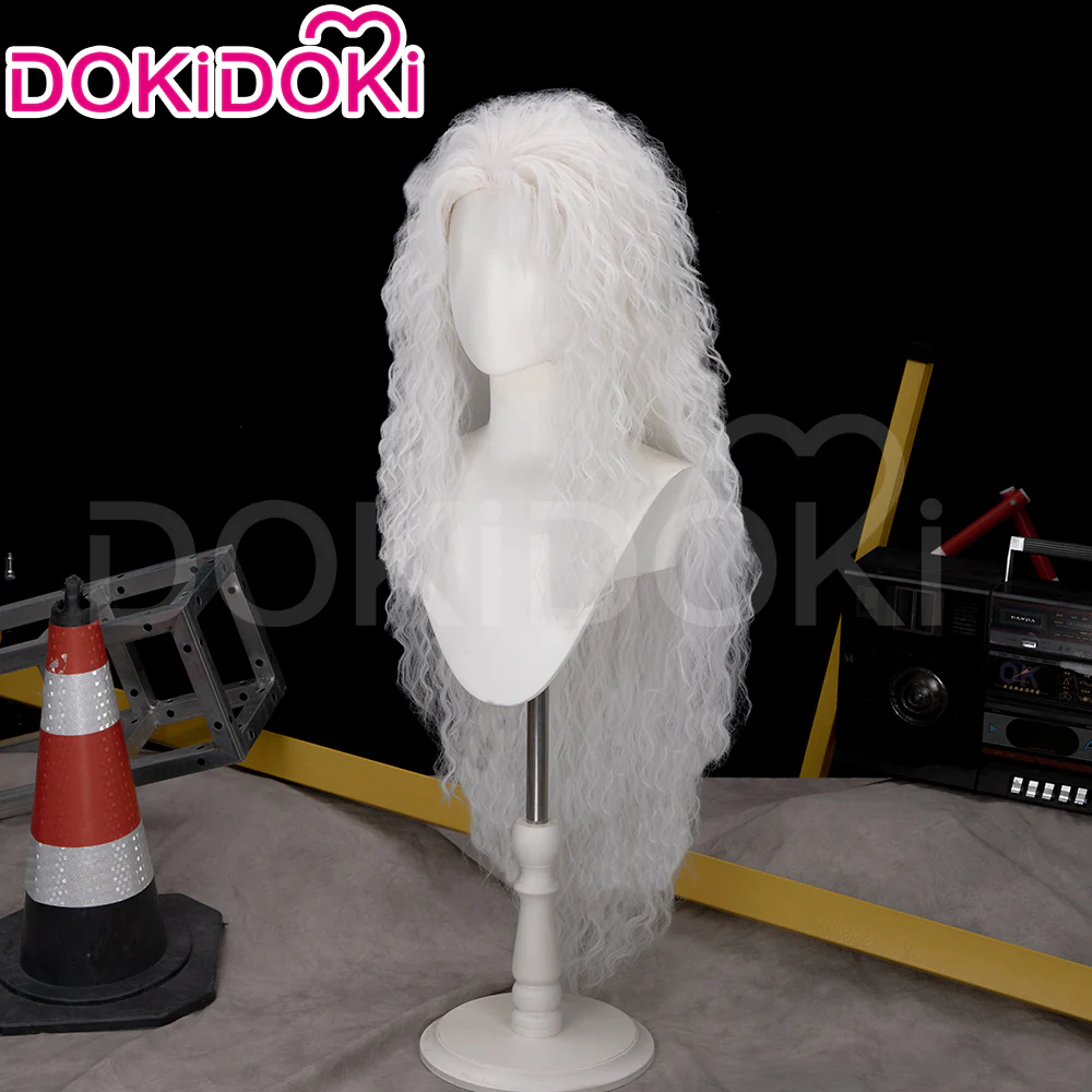DokiDoki Anime DDD Cosplay Wig Long Curly White Hair - Image 3