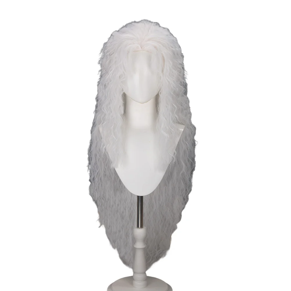 DokiDoki Anime DDD Cosplay Wig Long Curly White Hair - Image 5