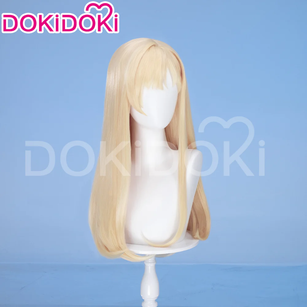 【Ready For Ship】DokiDoki Anime Days with My Stepsister Cosplay Ayase Saki Wig Long Straight Golden Hair - Image 2