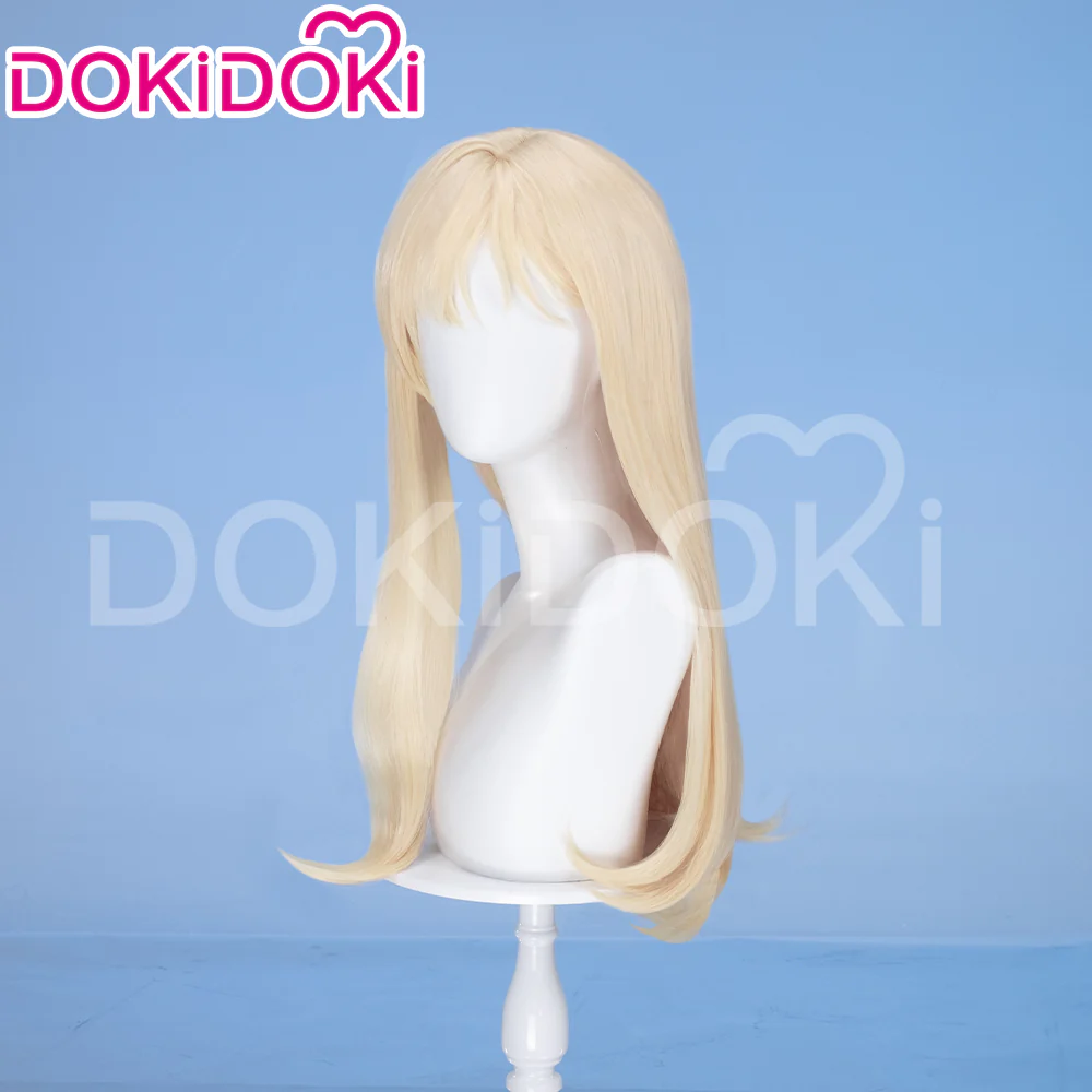 【Ready For Ship】DokiDoki Anime Days with My Stepsister Cosplay Ayase Saki Wig Long Straight Golden Hair - Image 3