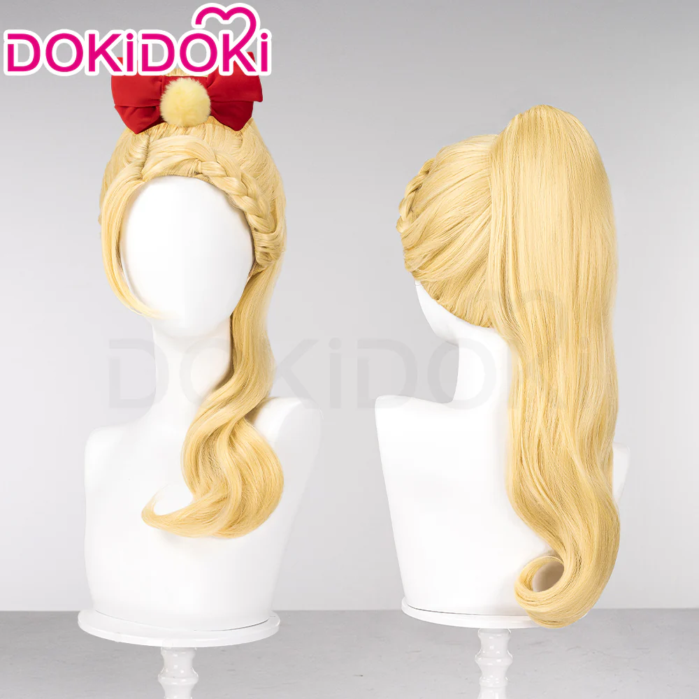 【Ready For Ship】DokiDoki Anime Delicious in Dungeon Cosplay Marcille Donato Wig Long Curly Yellow Dungeon Meshi Christmas