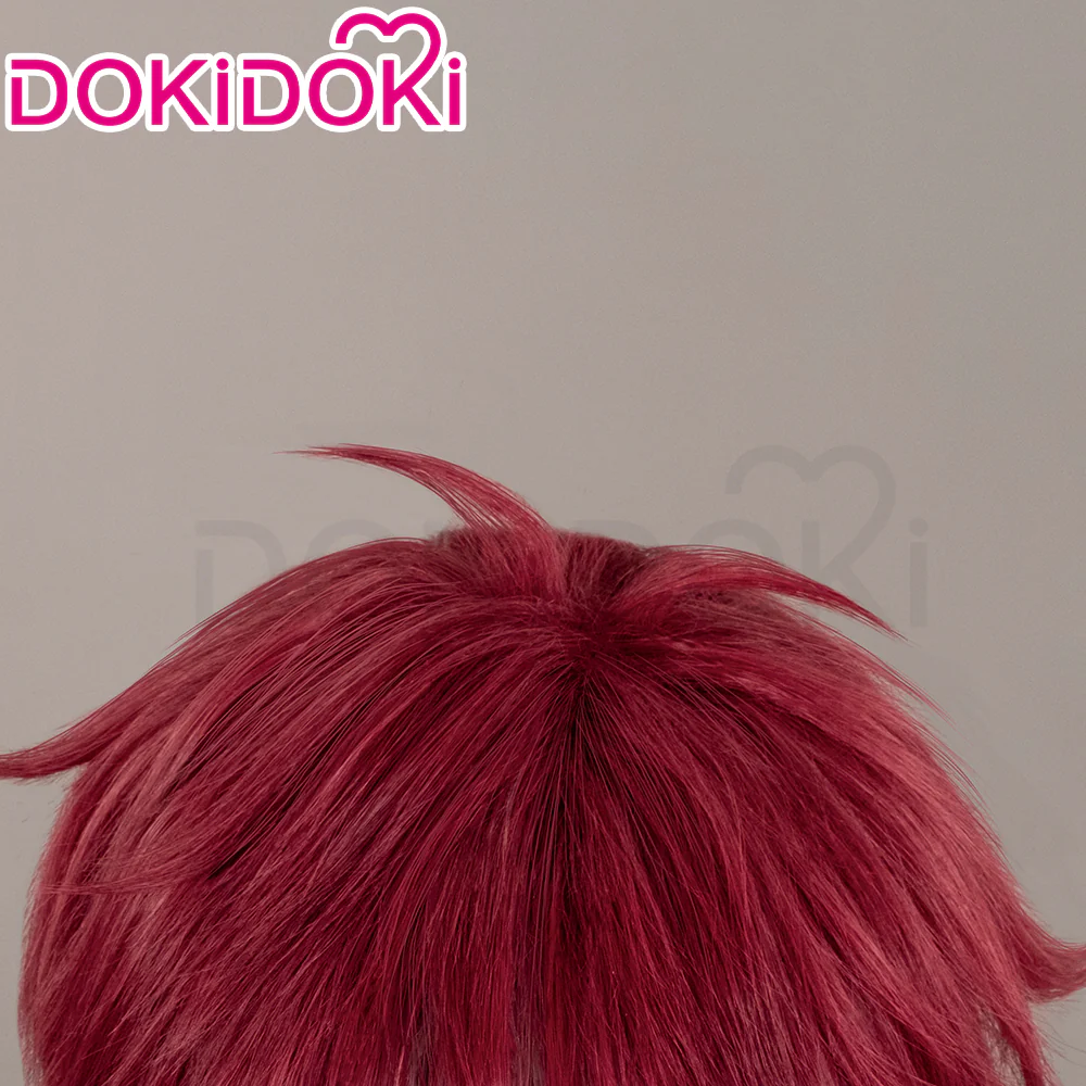 【Ready For Ship】DokiDoki Game Diabolik Lovers Cosplay Sakamaki Ayato Wig Short Straight Red Pink Hair - Image 4