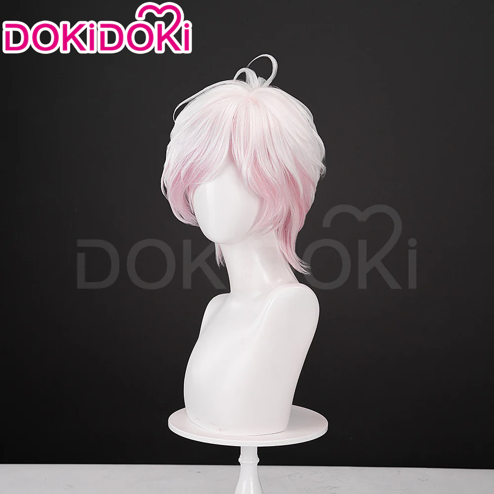 【Ready For Ship】DokiDoki Anime Diabolik Lovers Cosplay Sakamaki Subaru Wig Short Straight White Pink Hair - Image 3