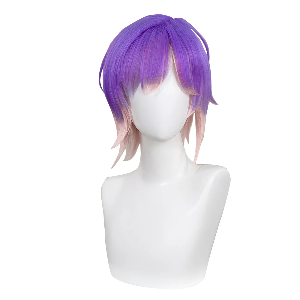 【Ready For Ship】DokiDoki Anime Diabolik Lovers Cosplay Sakamaki Kanato Wig Short Straight Purple Pink Hair - Image 2