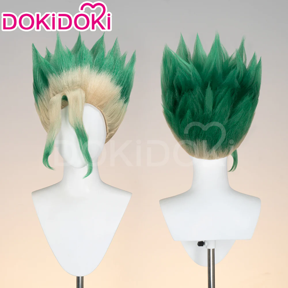 【Ready For Ship】DokiDoki Anime Cosplay Wig White/Green Gradient