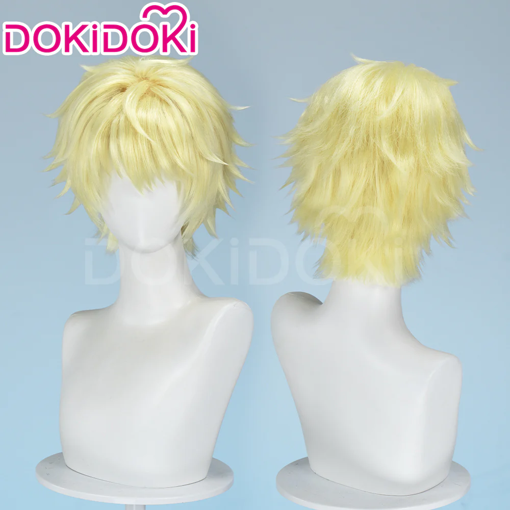 【Ready For Ship】DokiDoki Anime Durarara!! Cosplay Wig Heiwajima Shizuo Wig Short Yellow Hair