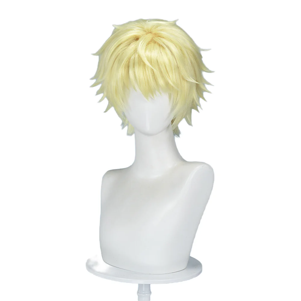 【Ready For Ship】DokiDoki Anime Durarara!! Cosplay Wig Heiwajima Shizuo Wig Short Yellow Hair - Image 2