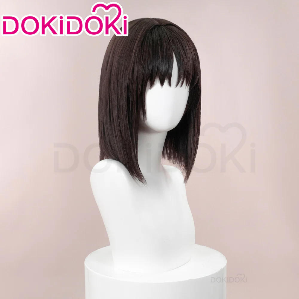 【Ready For Ship】DokiDoki Anime Fate/strange Fake Cosplay Ayaka Sajyou Wig Short Straight Brown Hair - Image 2