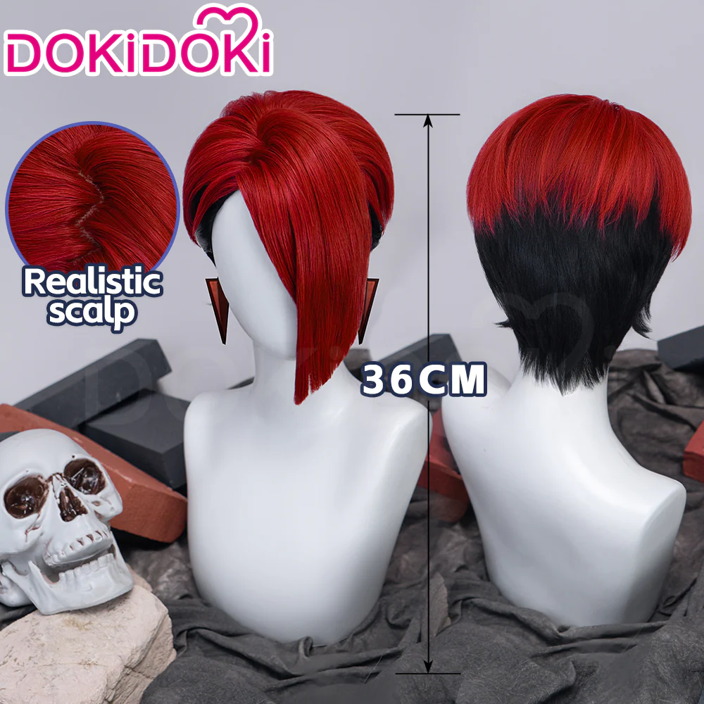 【Ready For Ship】DokiDoki Anime GACHIAKUTA Cosplay Kyouka Nijiku Wig Short Red Black Layerd Hair