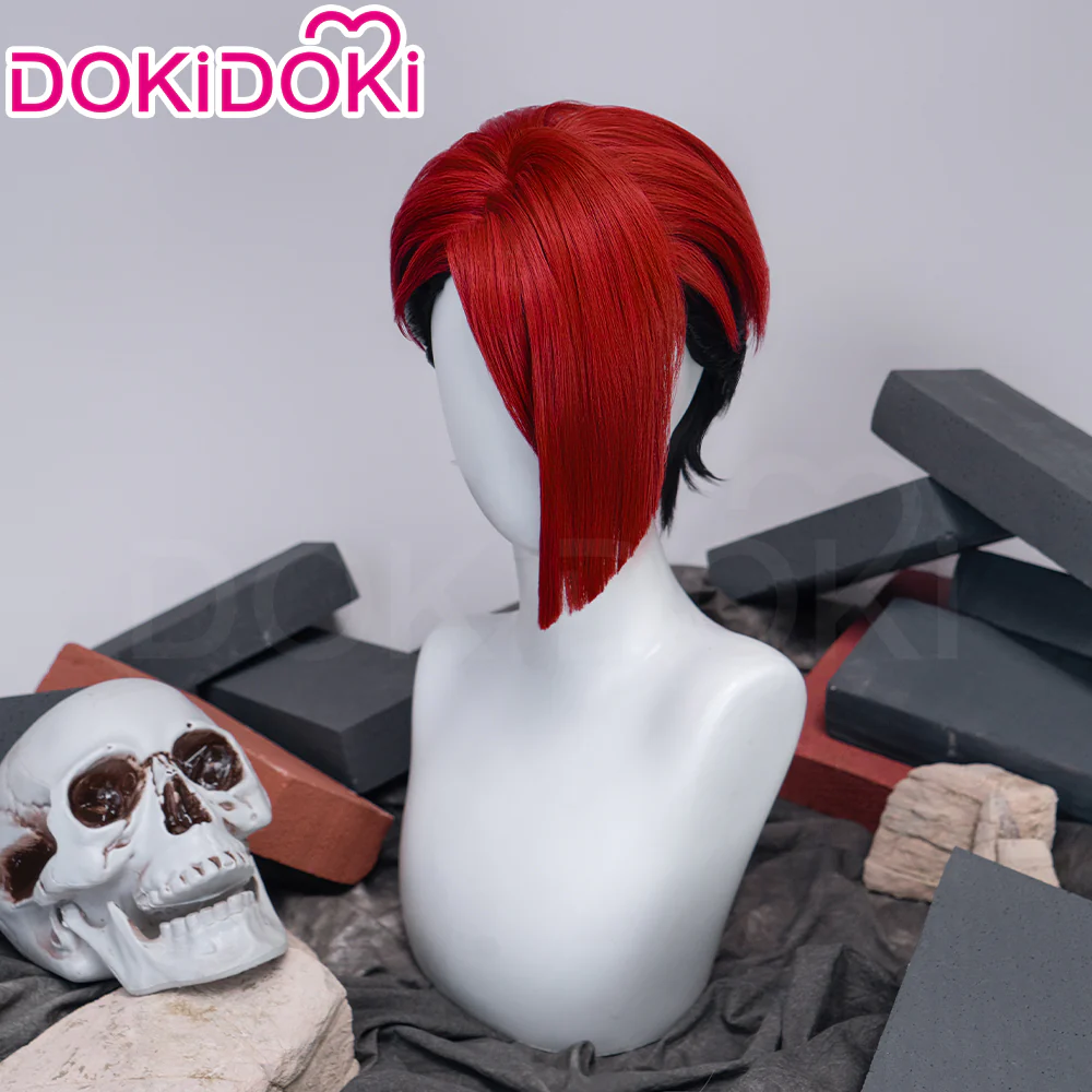 【Ready For Ship】DokiDoki Anime GACHIAKUTA Cosplay Kyouka Nijiku Wig Short Red Black Layerd Hair - Image 2