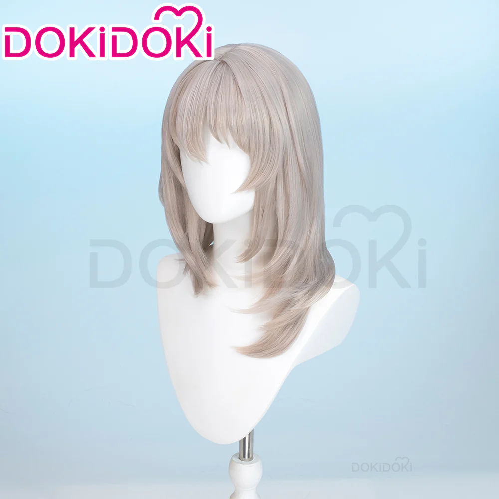 【Ready For Ship】DokiDoki Anime Girls Band Cry Cosplay Momoka Kawaragi Wig Long Straight Grey Hair - Image 3