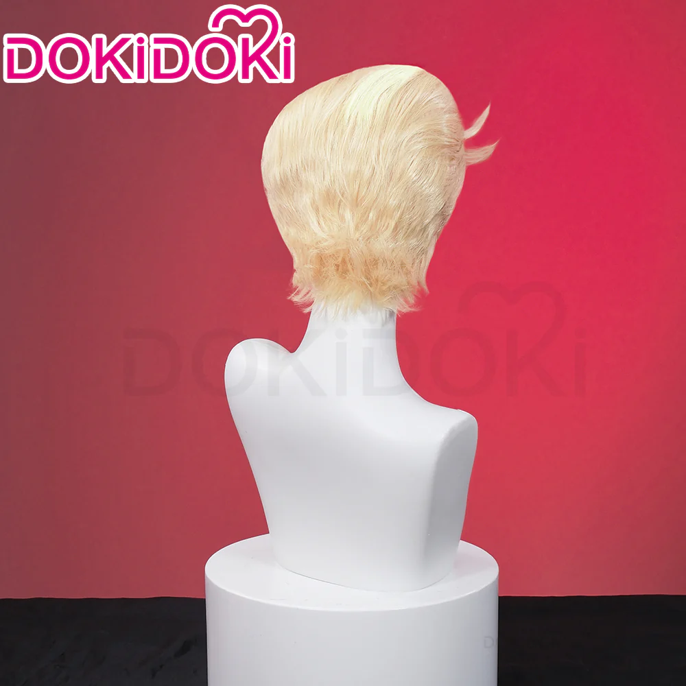 【Ready For Ship】【Front Lace】DokiDoki Anime Hell Hotel Cosplay Wig Short Straight Linen Hair - Image 4
