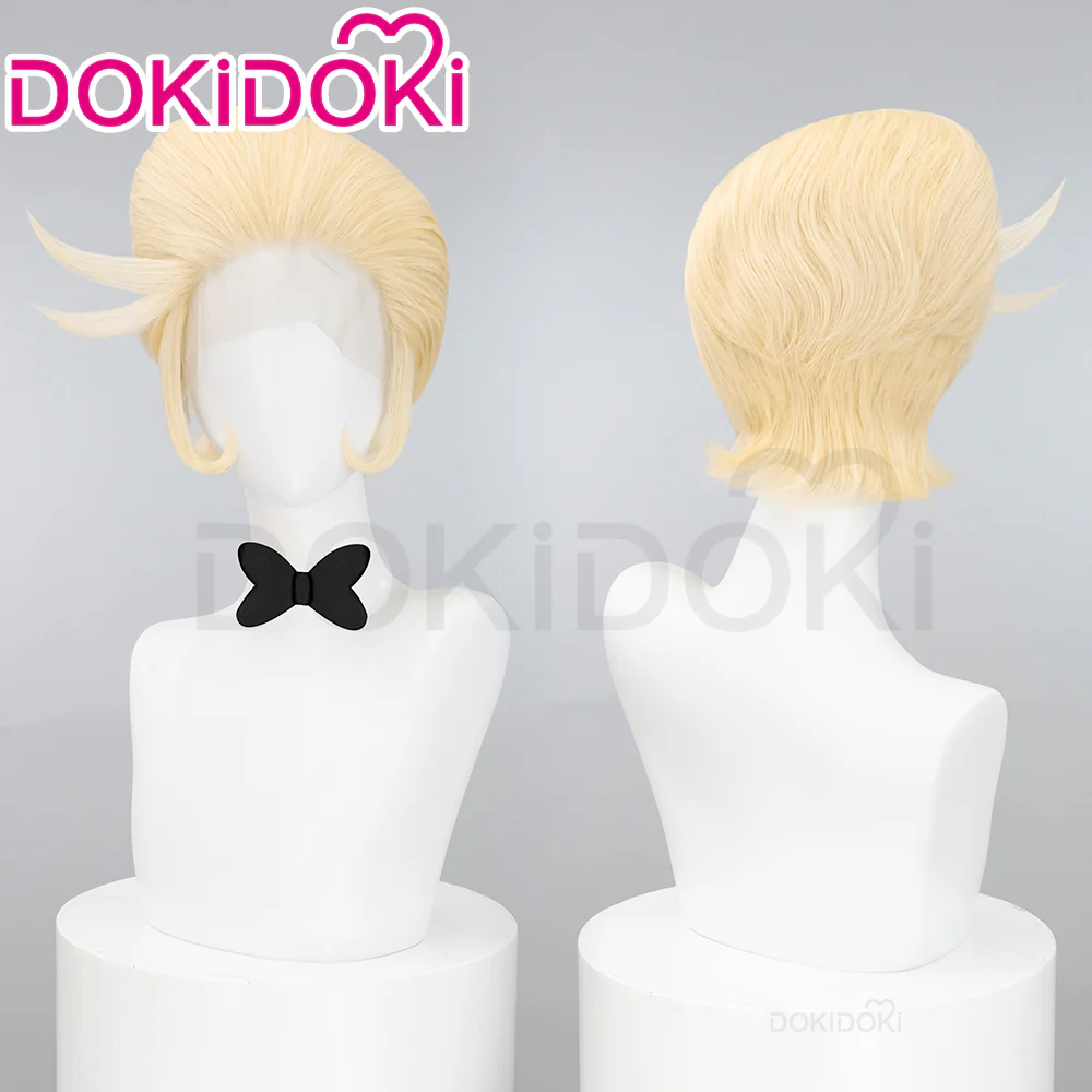 【Ready For Ship】【Front Lace】DokiDoki Anime Hell Hotel Cosplay Wig Short Straight Linen Hair - Image 7