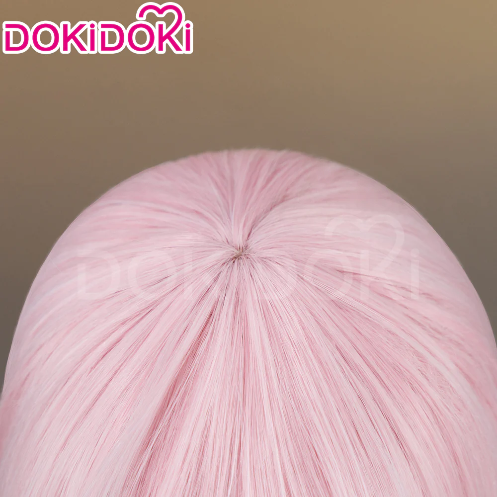 【Ready For Ship】DokiDoki Anime Hell Boss Cosplay Wig Long Straight Pink Hair - Image 5
