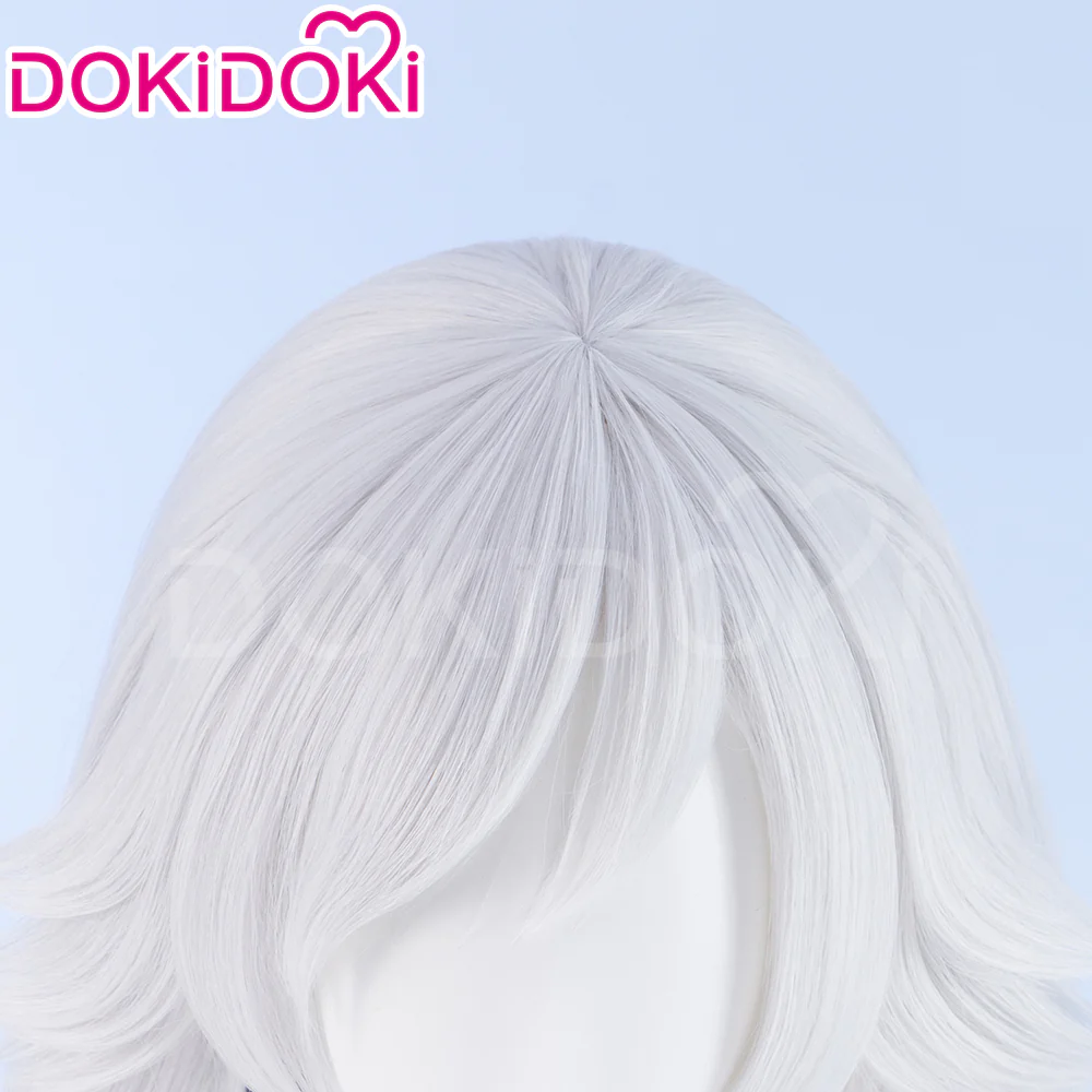 【Ready For Ship】【Pre Crimped】DokiDoki Anime Hell Hotel Cosplay Wig Long Straight White Purple Hair - Image 4