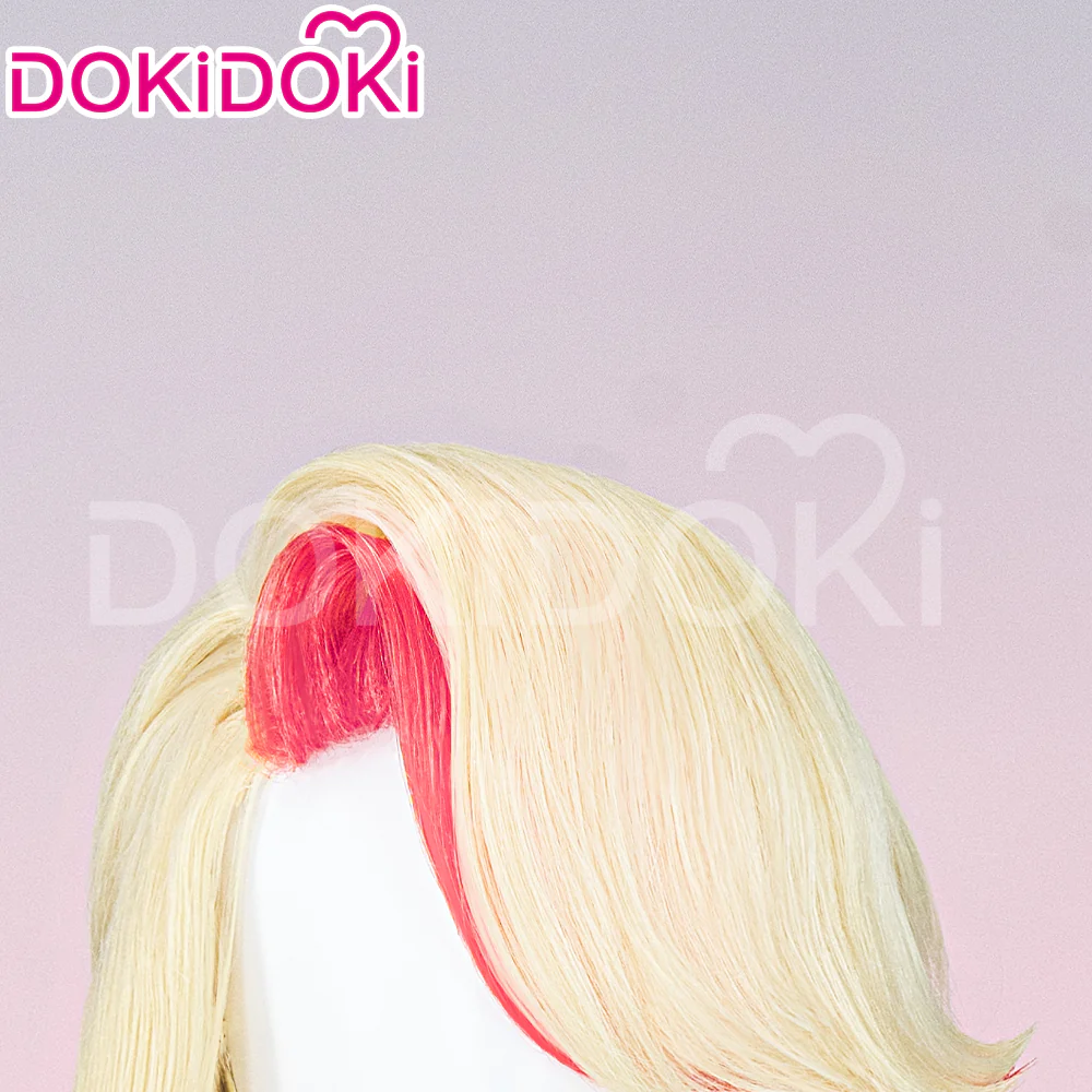 【Ready For Ship】【Pre Crimped】DokiDoki Anime Hell Hotel Cosplay Wig Long Straight Yellow Red Hair - Image 10