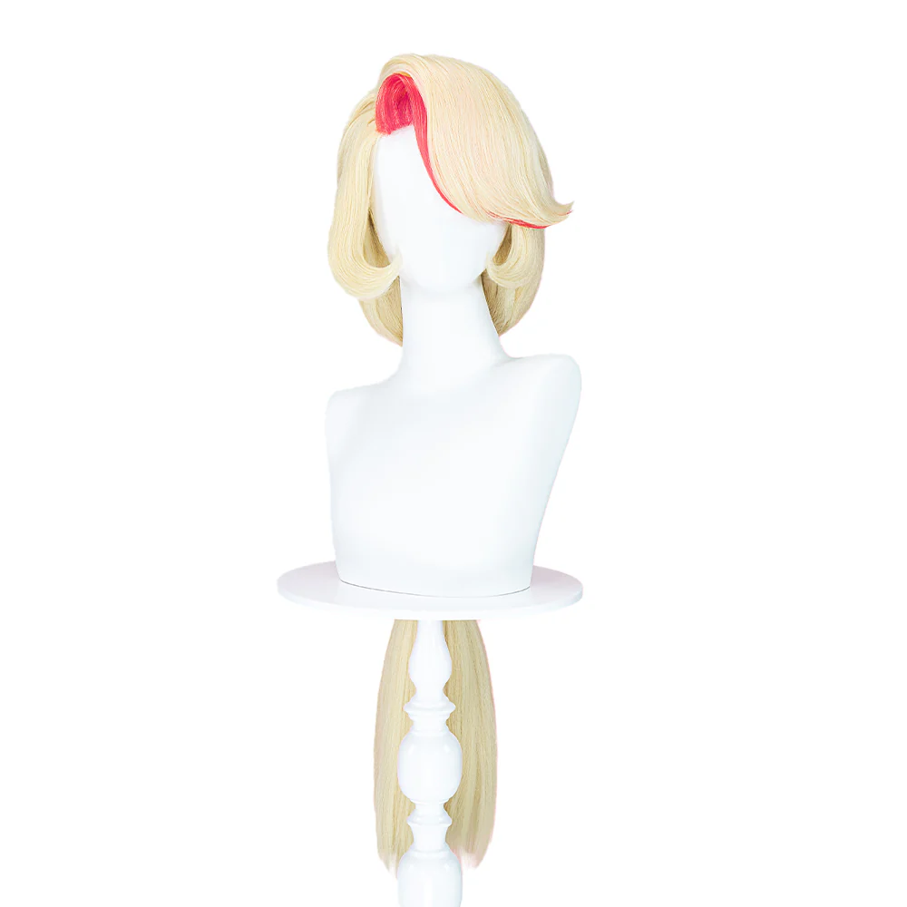 【Ready For Ship】【Pre Crimped】DokiDoki Anime Hell Hotel Cosplay Wig Long Straight Yellow Red Hair - Image 11